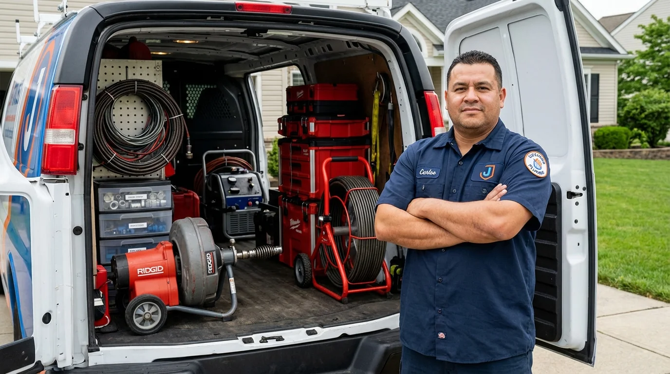 Professional drain cleaning equipment and Johns Plumbing LLC plumber in Bozeman