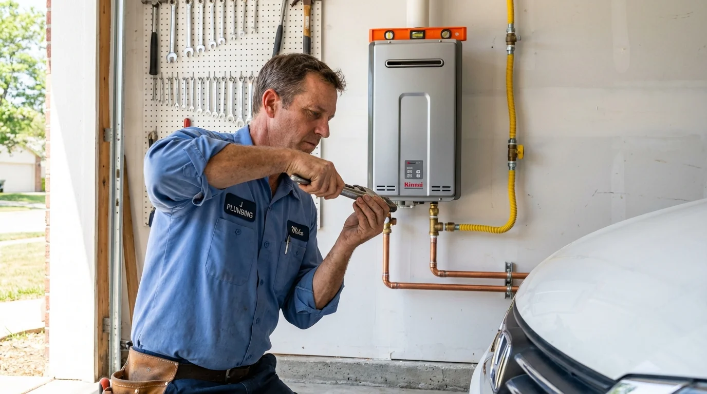Tankless water heater installation by a Johns Plumbing LLC plumber in Bozeman
